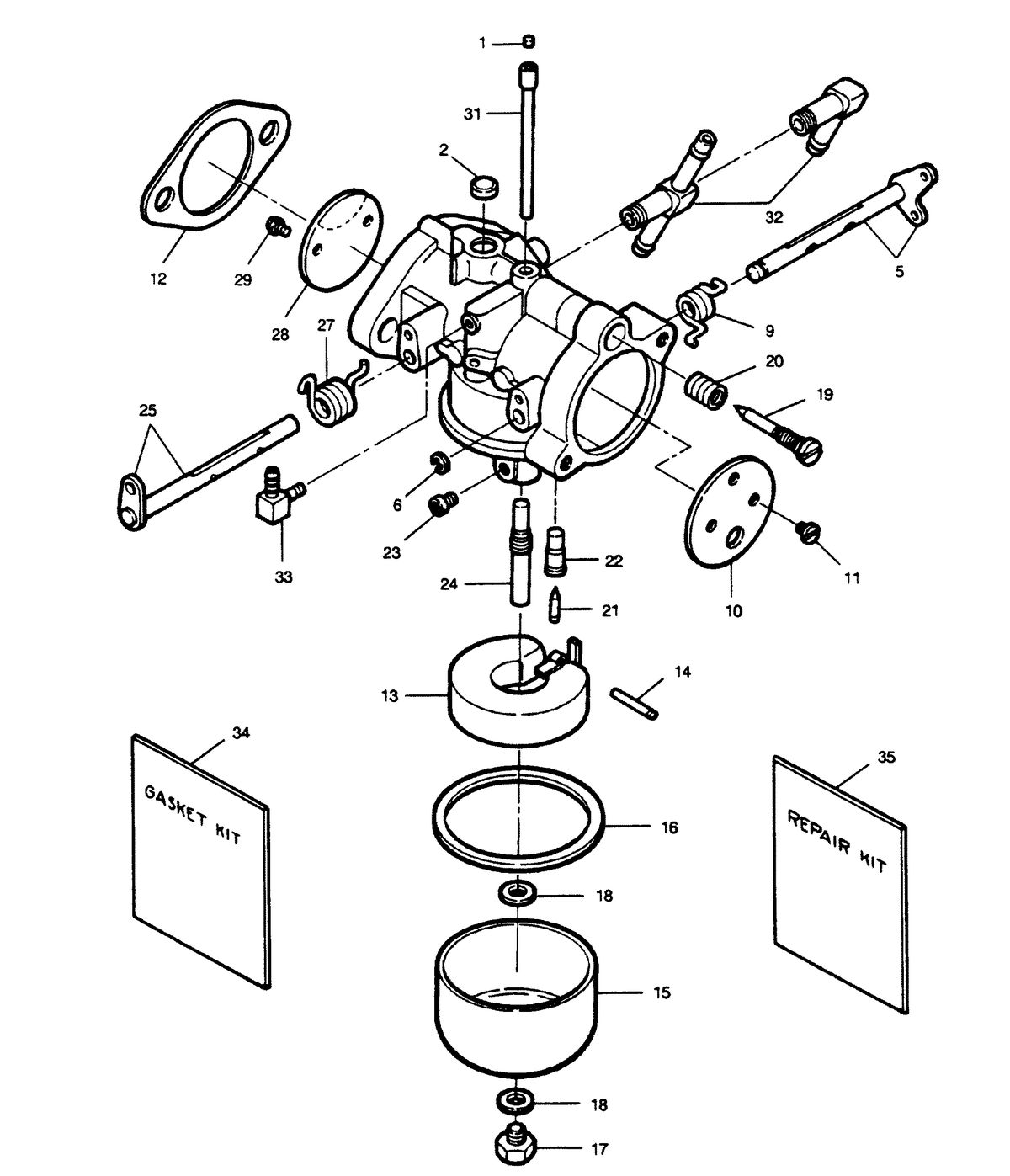 FORCE FORCE 1990 90 H.P. "C" MODEL L-DRIVE CARBURETOR