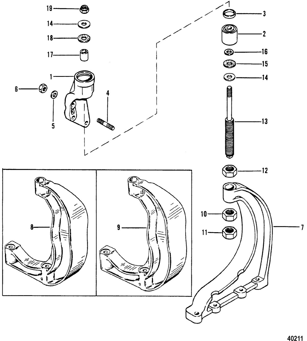 MERCRUISER 470 ENGINE FRONT MOUNT