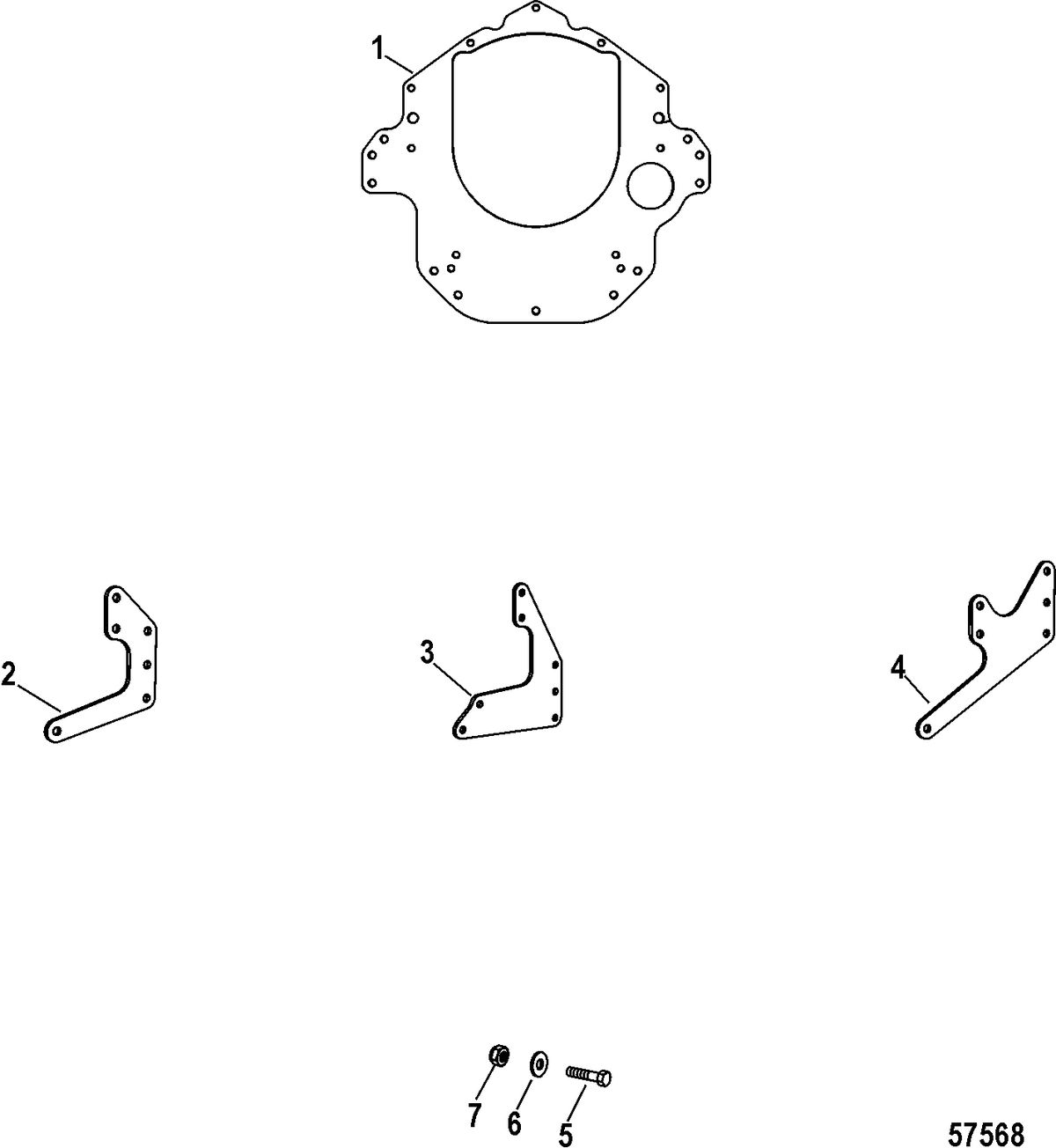 RACE STERNDRIVE 520 HP Mount Plates