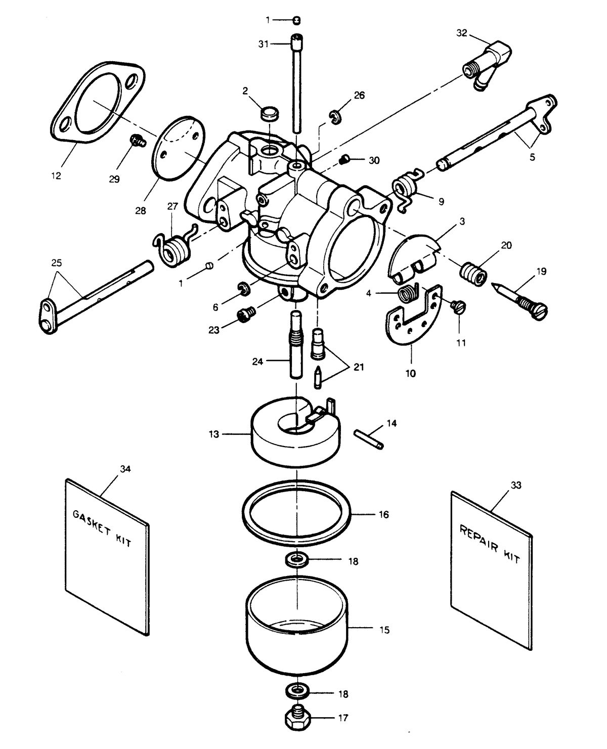 FORCE FORCE 1990 35 H.P. "A" MODELS CARBURETOR