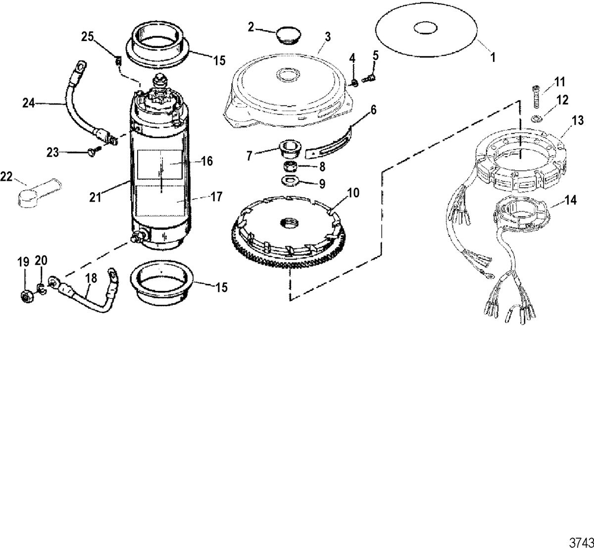 SPORTJET 175 XR2 JET DRIVE Electrical Components(Flywheel / Starter)