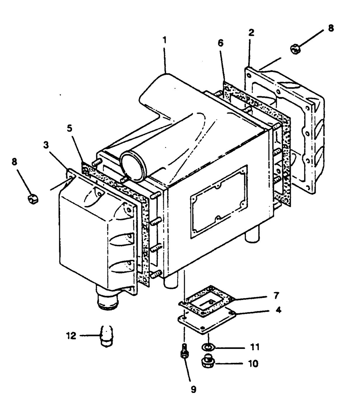 MERCRUISER HINO DIESEL 250 H.P. INTERCOOLER ASSEMBLY