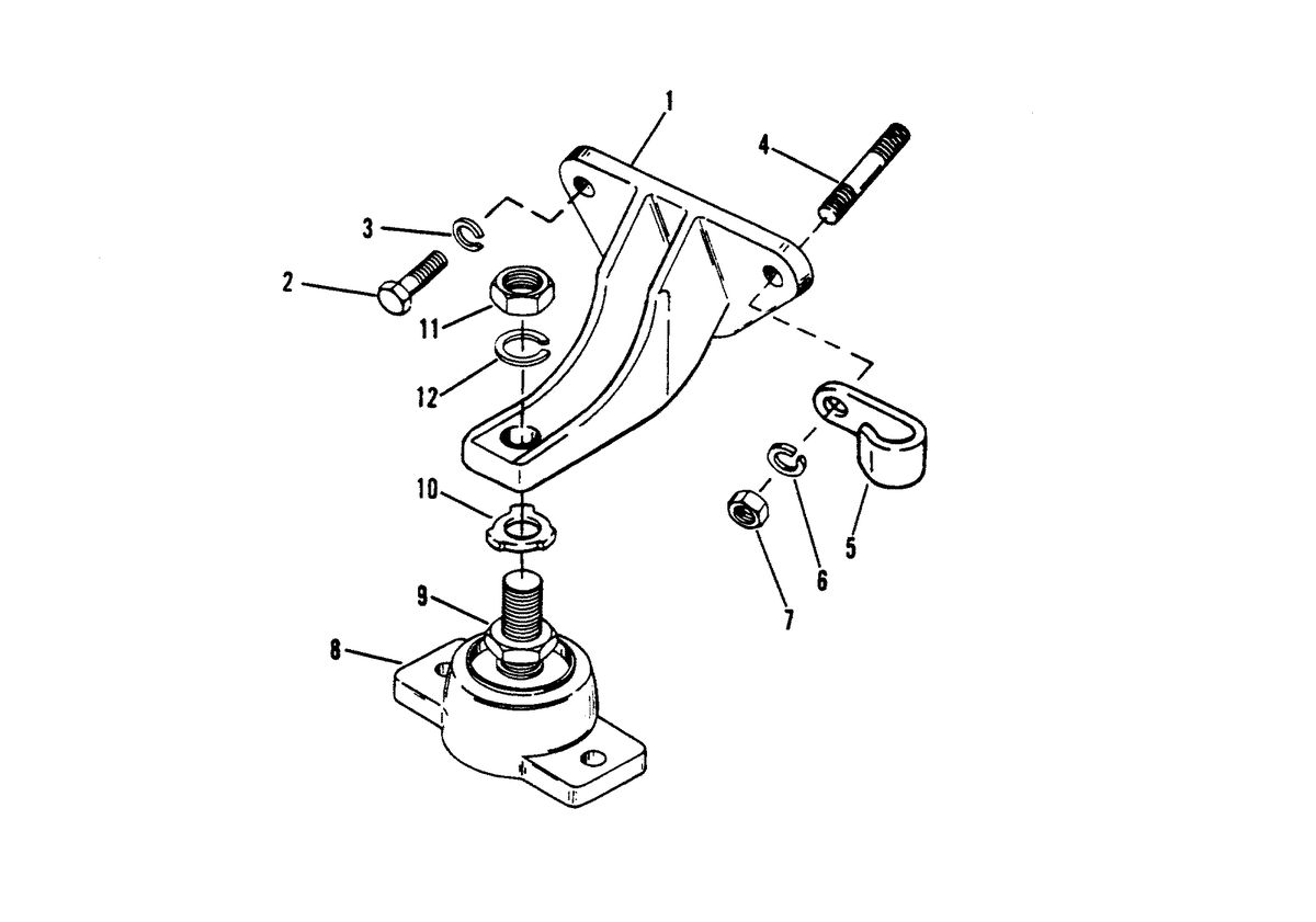 MERCRUISER 5.7L (ALPHA) (EFI-TBI)5.7L (BRAVO) (EFI-TBI) ENGINE ENGINE MOUNTING