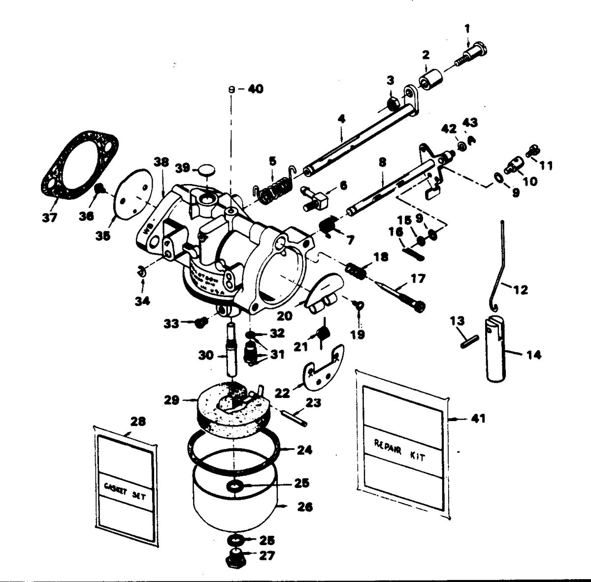 CHRYSLER 25 H.P. CARBURETOR STYLE 1