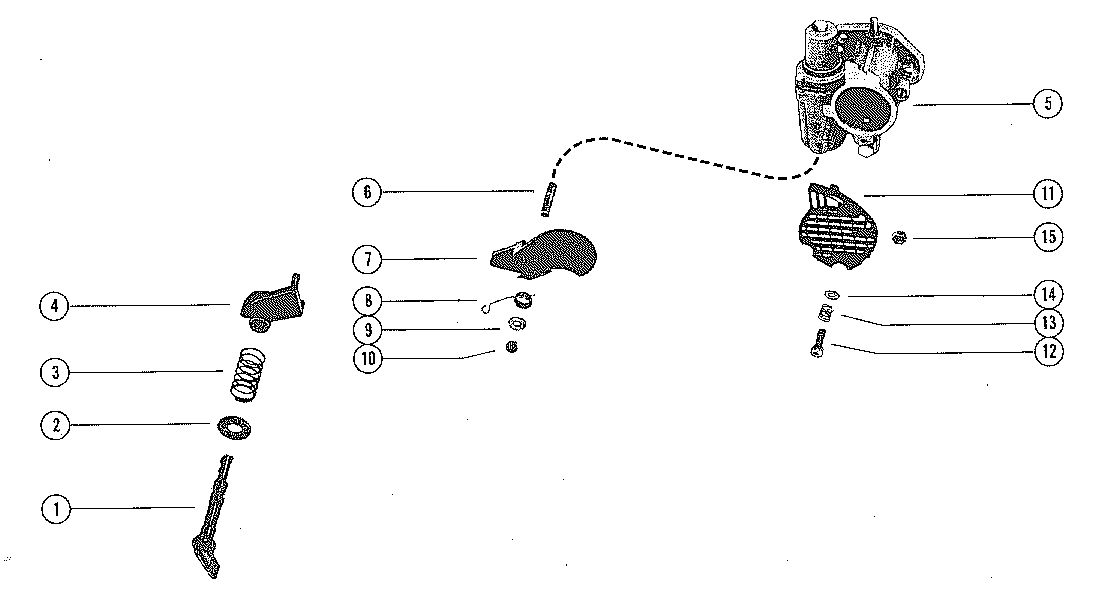 MERCURY MERC 40 CARBURETOR CHOKE LINKAGE