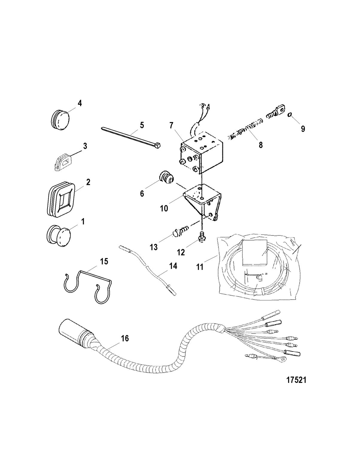 ACCESSORIES ELECTRICAL COMPONENTS AND HARNESSES Harness Kit-Remote Control(848-856554A1)