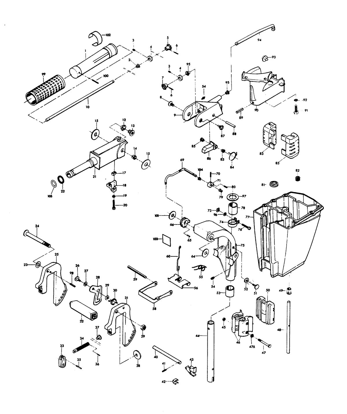 CHRYSLER 15 H.P. MOTOR LEG