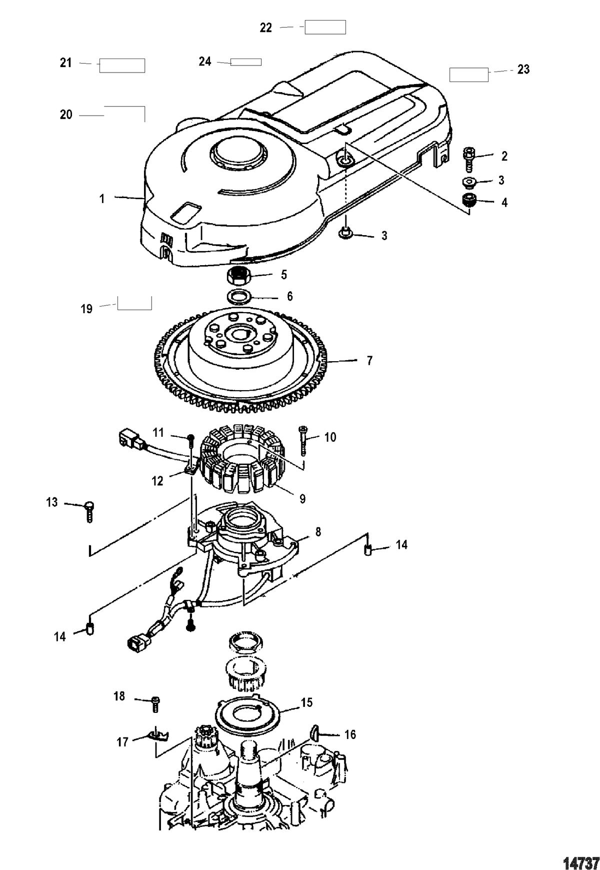 MERCURY/MARINER 115 EFI (4-STROKE) Flywheel