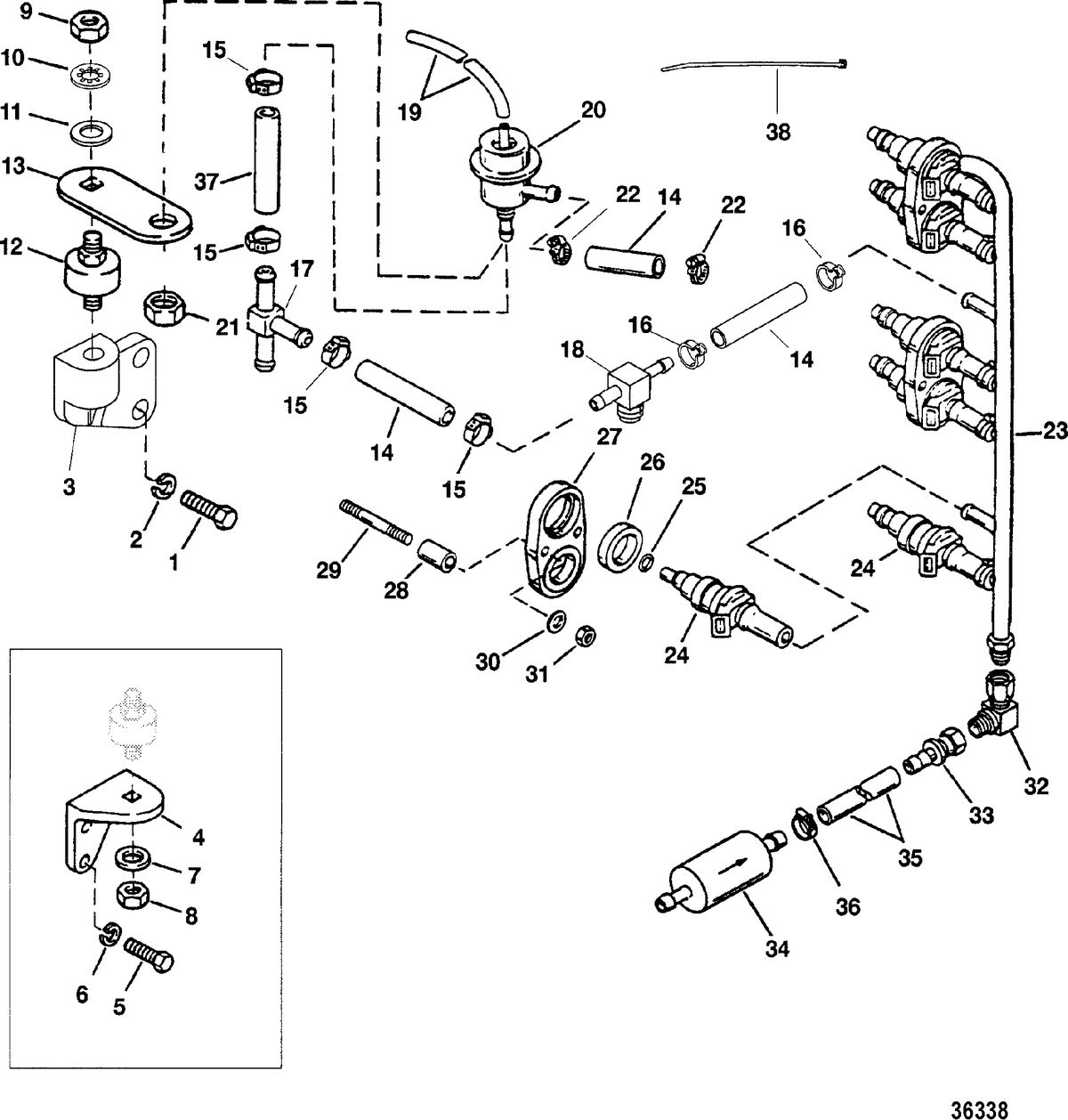 RACE OUTBOARD HI PERF MERC/MAR S3000 FUEL INJECTORS