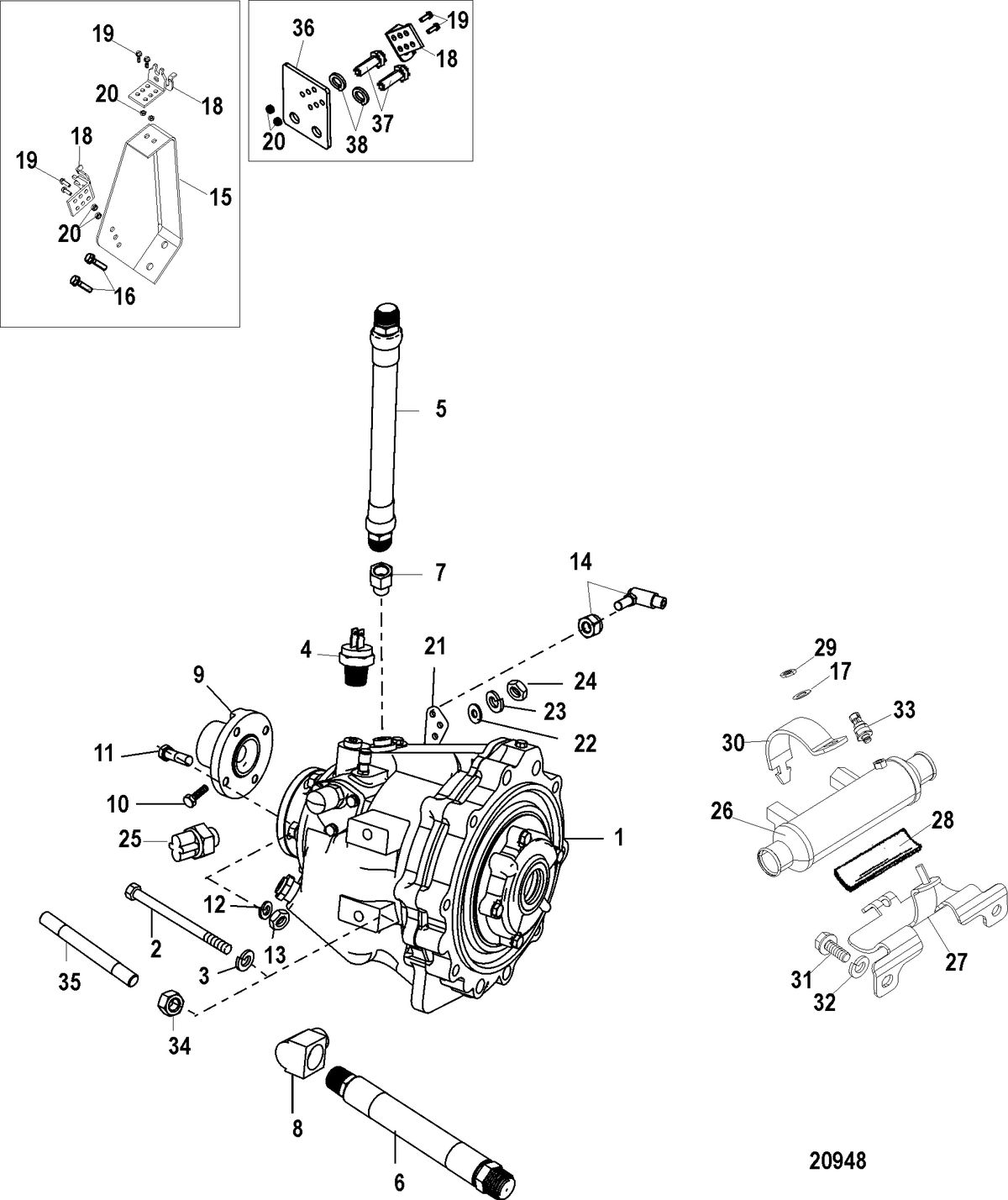 MERCRUISER BLACK SCORPION Transmission And Related Parts(Borg-Warner 71C/ 72C)