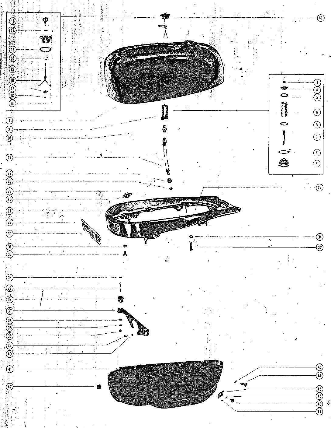 MARK KE7, KF7, KG7, KG4 COWL AND FUEL TANK ASSEMBLY(KF7, KG7)