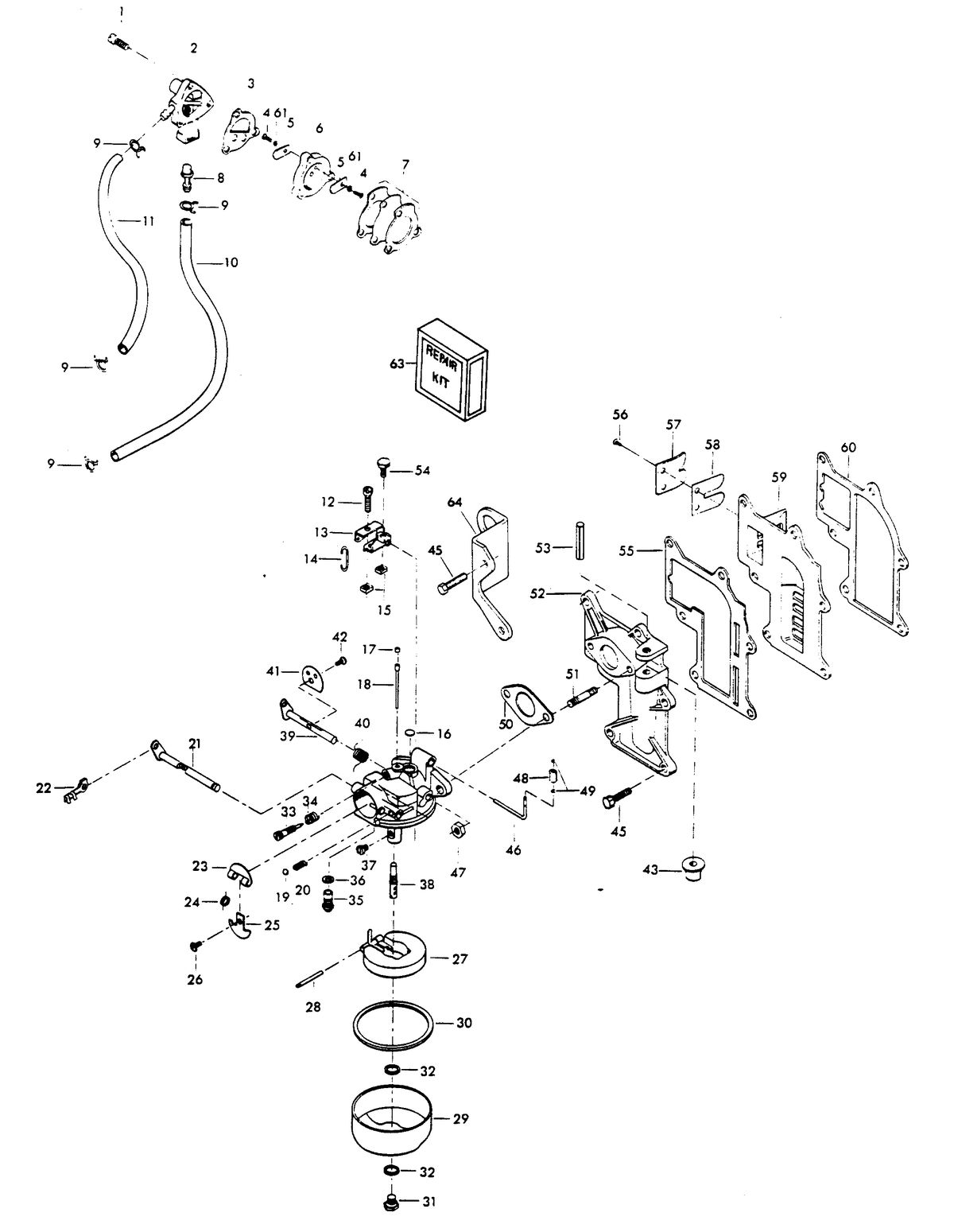 CHRYSLER 9.9 H.P. FUEL SYSTEM