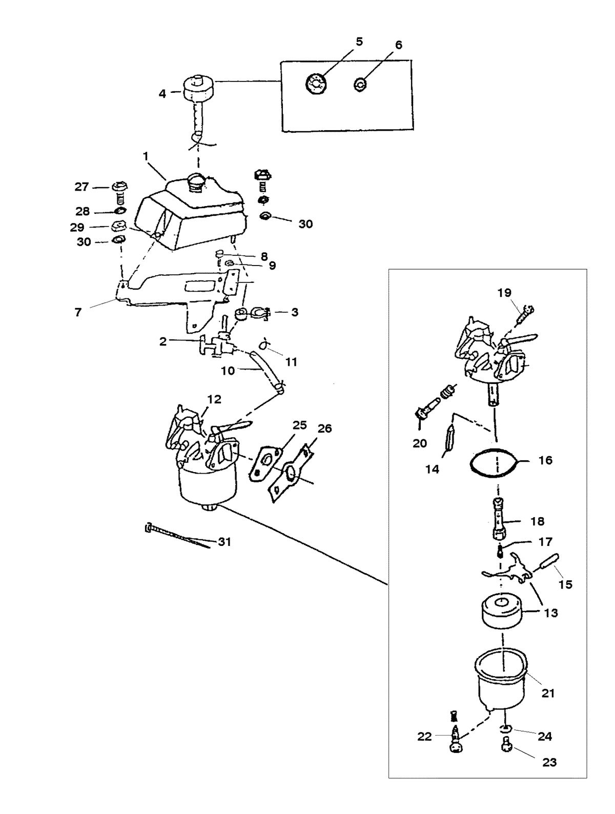 MARINER 2 H.P. THRUSTER FUEL SYSTEM