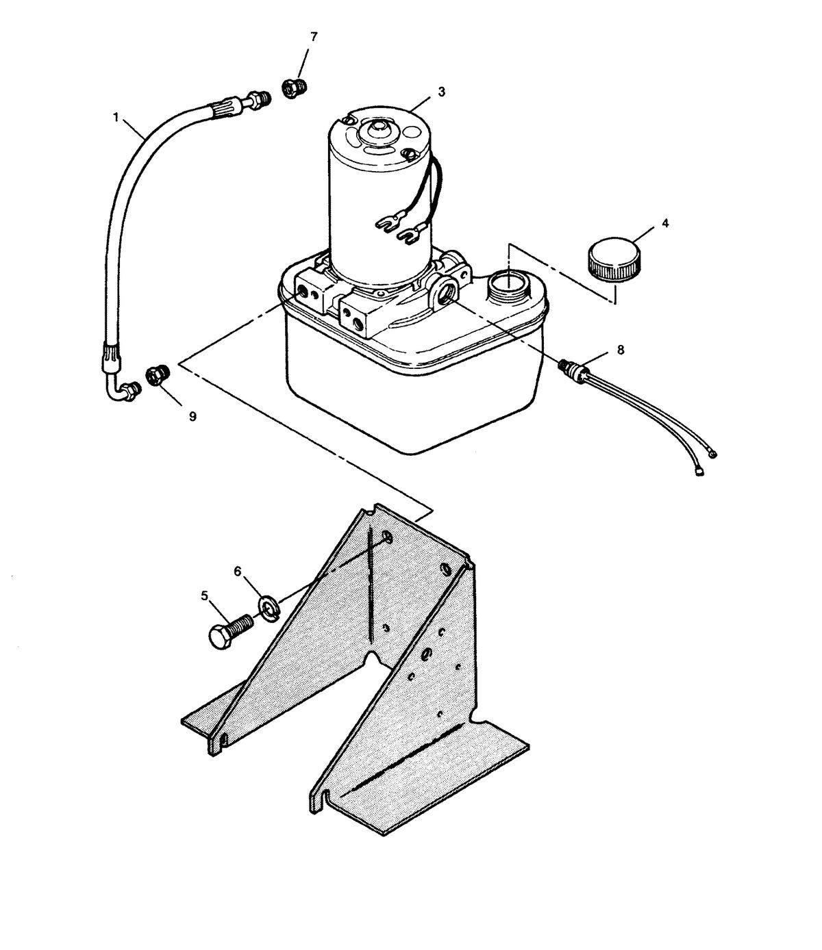 FORCE FORCE 1991 120 H.P "B" MODEL L-DRIVE TRIM PUMP AND LINES