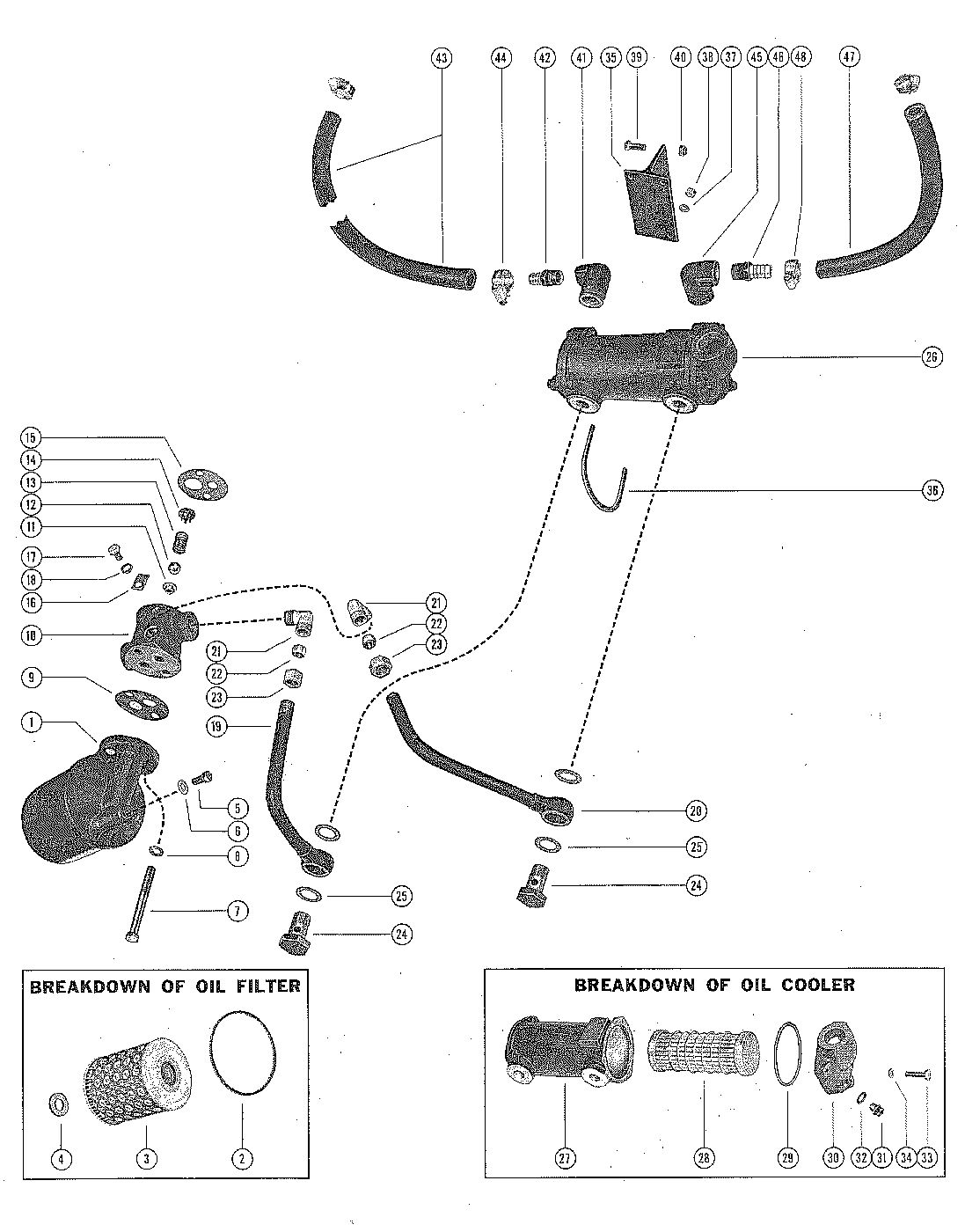 MERCRUISER ROVER ENGINE OIL FILTER AND OIL COOLER