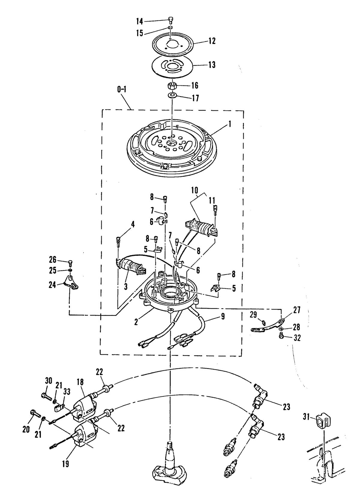 MARINER 25 HP K FLYWHEEL MAGNETO