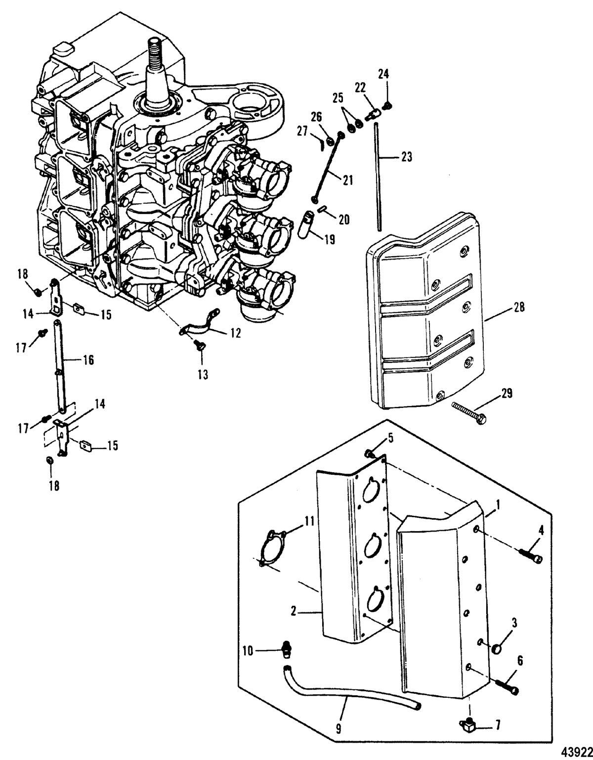 FORCE 90 HP FORCE Intake Cover