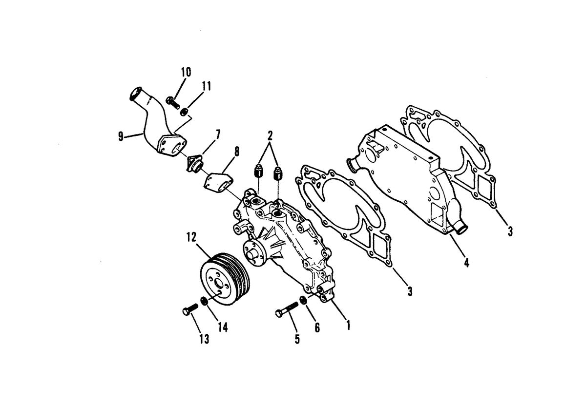 MERCRUISER D7.3L/270 DIESEL ENGINE (STERN DRIVE/INBOARD) WATER PUMP