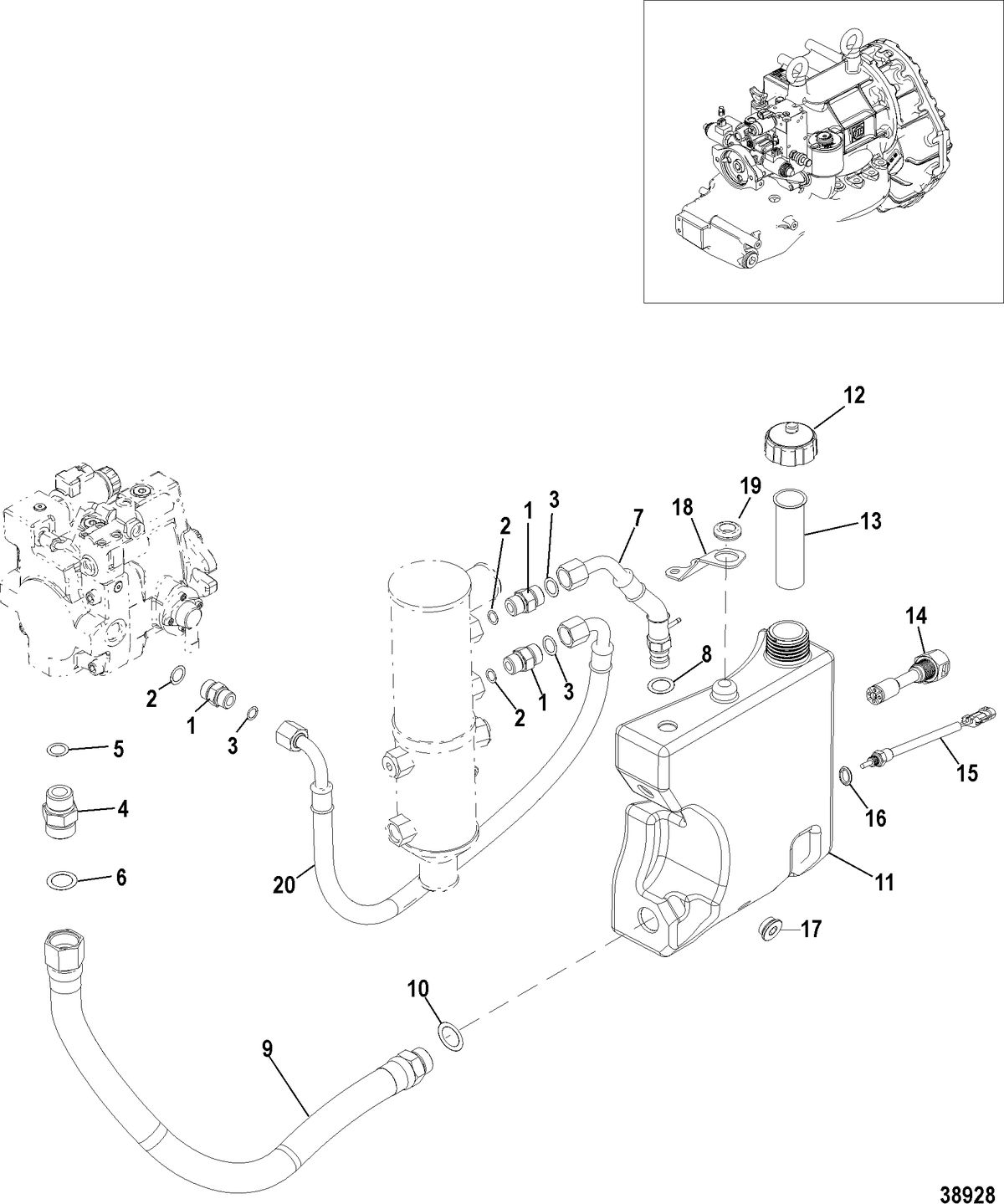 MERCRUISER ZEUS IH Hydraulic System, Starboard