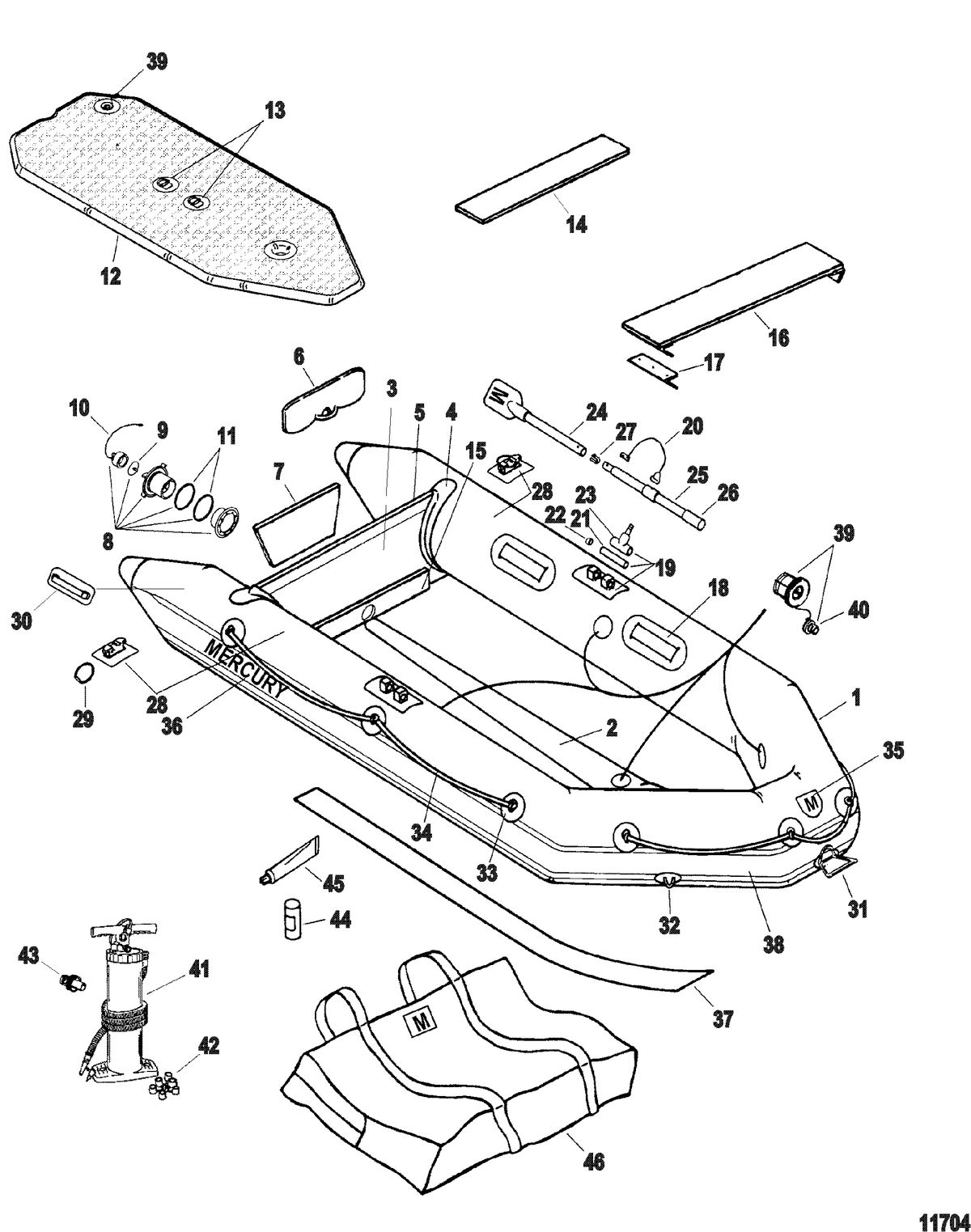 INFLATABLES MERCURY PVC SOFT BOTTOM Air Deck Models(White)