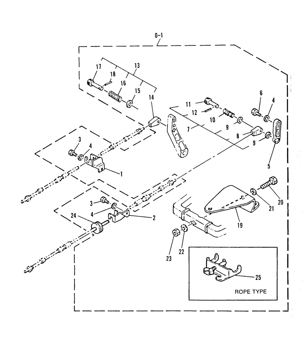 MARINER 25 HP K REMOTE CONTROL ATTACHING KIT