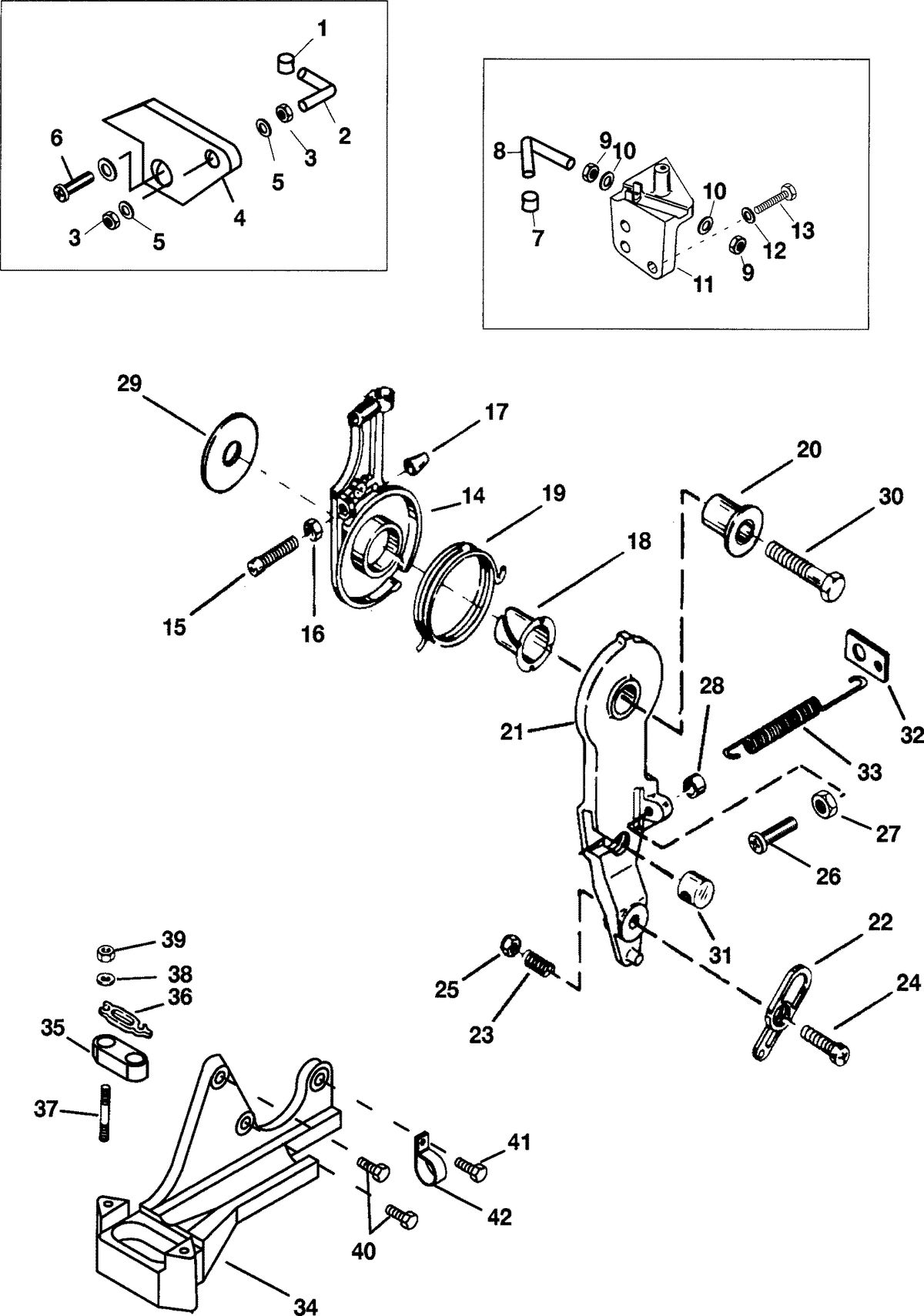 RACE OUTBOARD FORMULA 1 2 LITRE - EFI THROTTLE LINKAGE