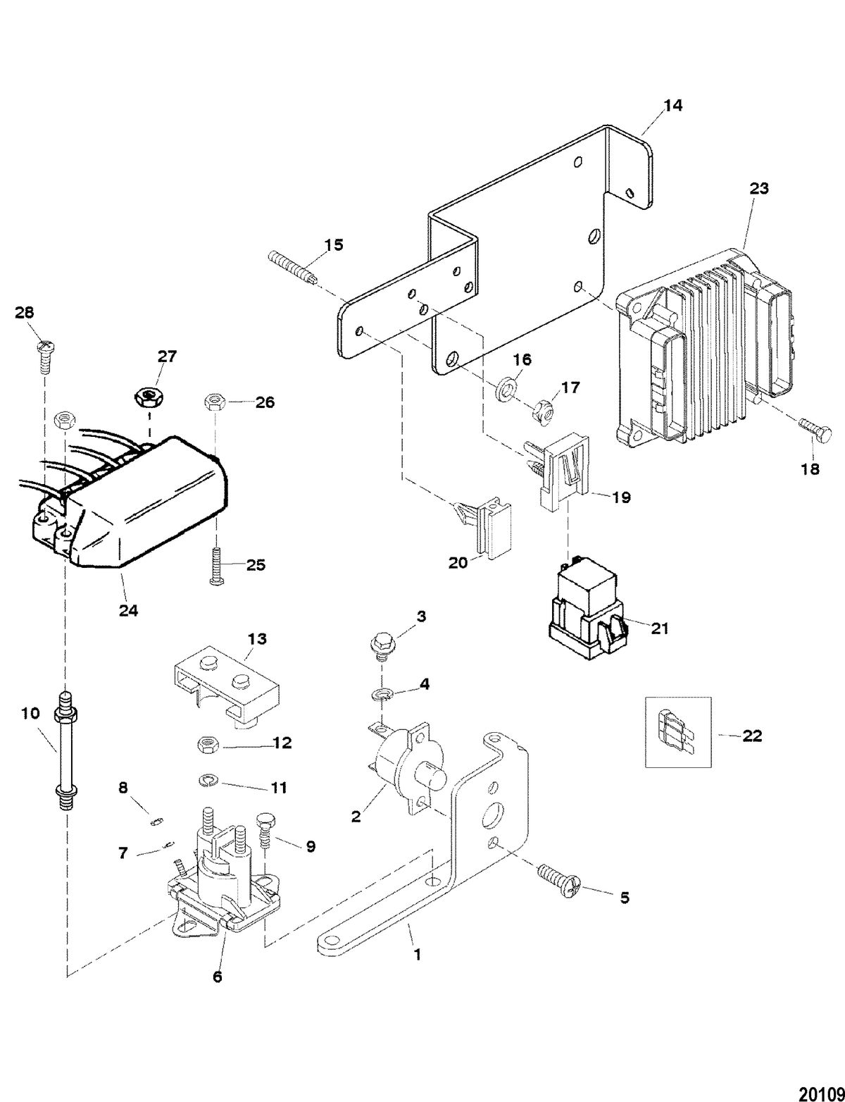 MERCRUISER 454/502 MPI MAG BRAVO (GEN VI) Electrical Components