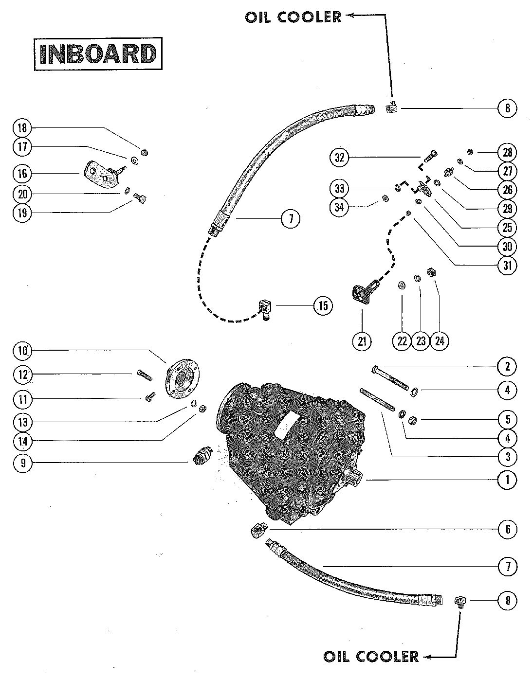 MERCRUISER 255 ENGINE TRANSMISSION AND RELATED PARTS (INBOARD)