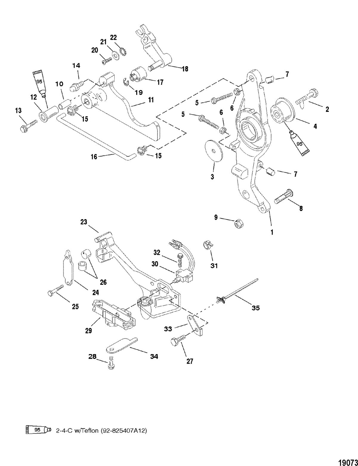 MERCURY/MARINER 200/225 (3.0L DFI) Throttle Linkage