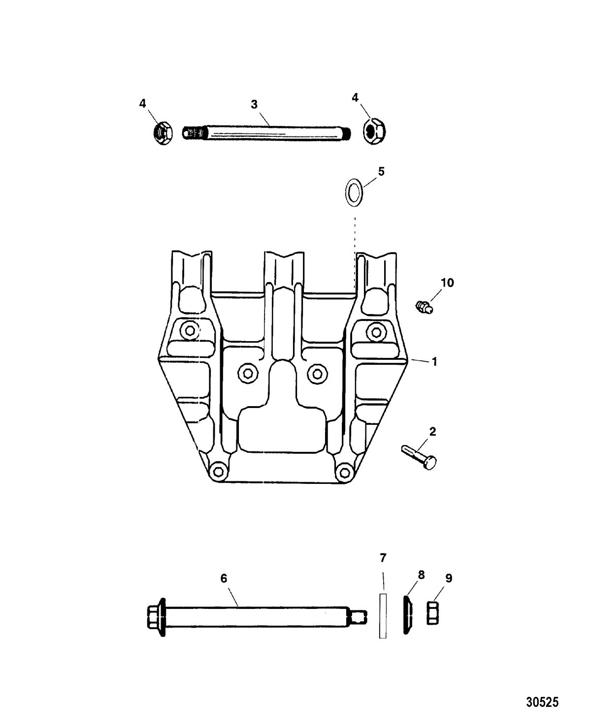 RACE OUTBOARD SST 120 S2000 CARB TRANSOM BRACKET ASSEMBLY