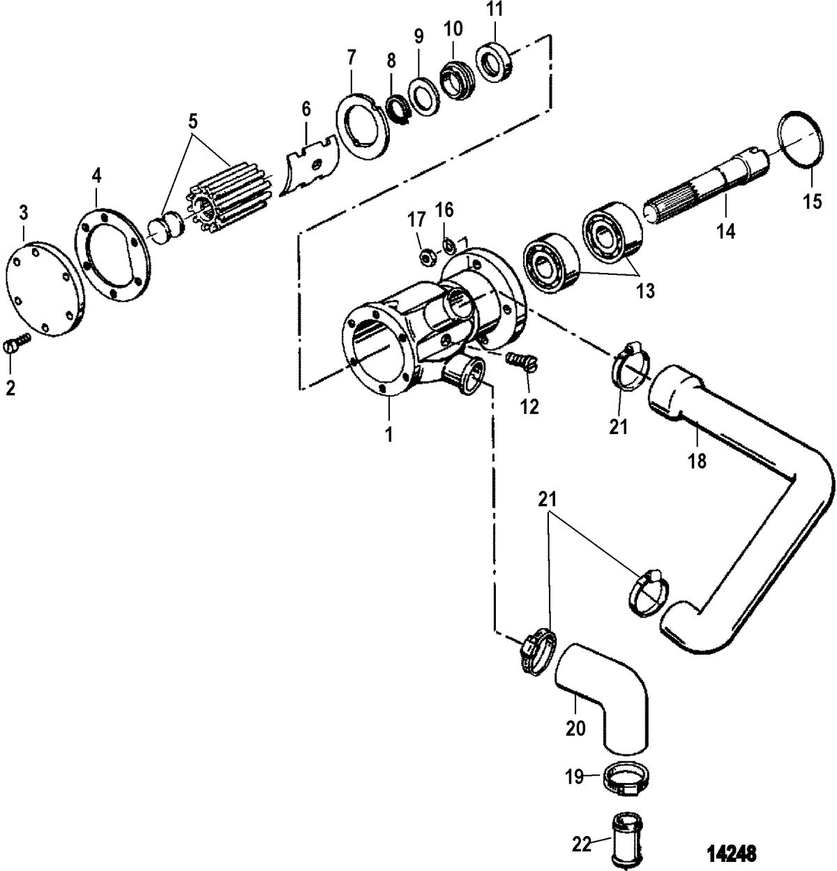MERCRUISER CUMMINS/MERCRUSER DIESEL (2.8L/165) (4.2L/250) Seawater Pump(4.2L)