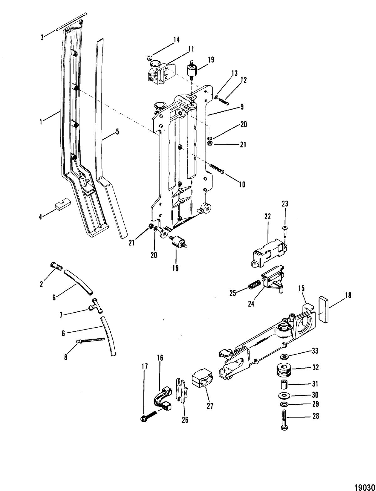 MERCURY/MARINER 135/150 H.P (V-6) Cowl Mounting Brackets