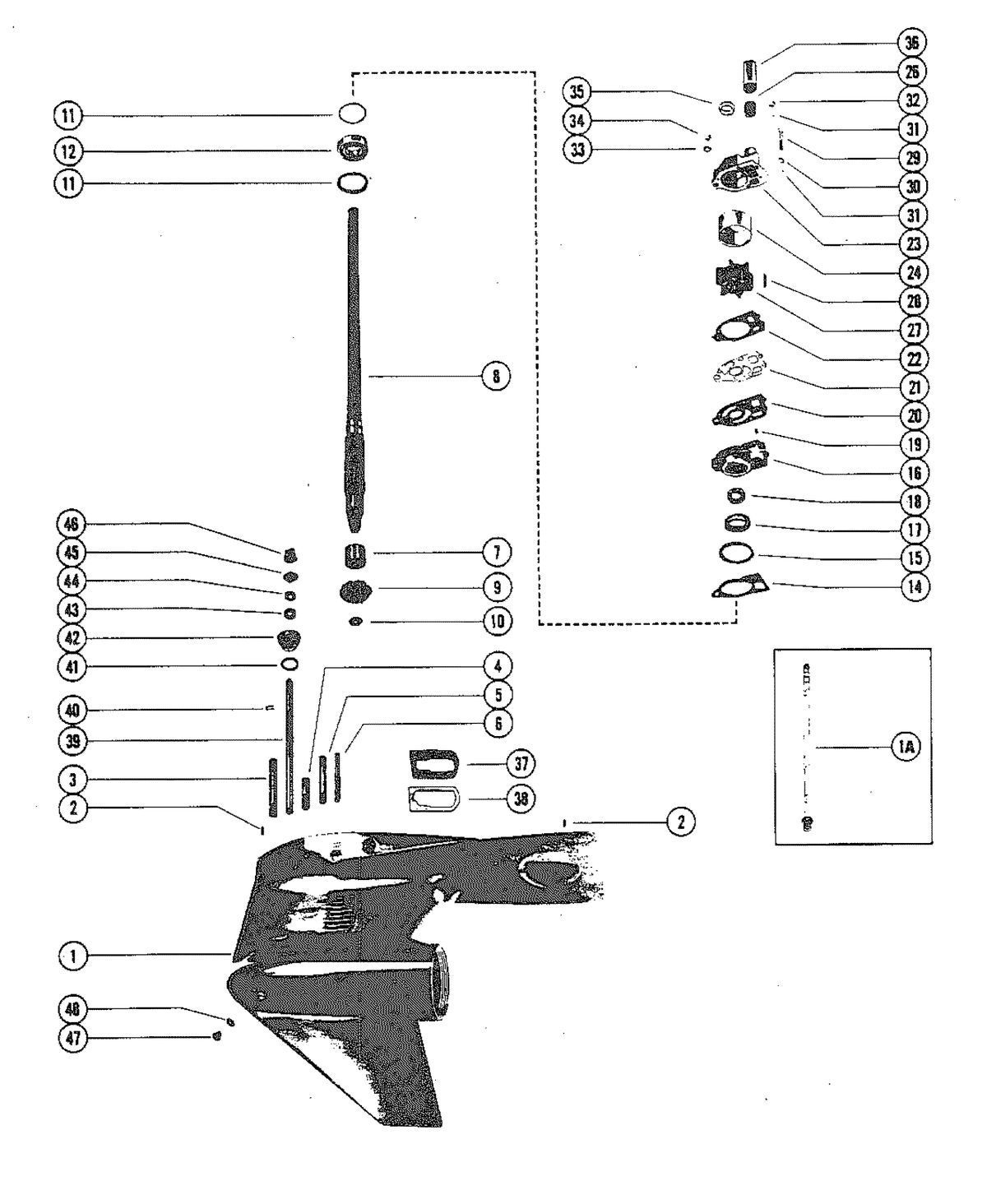 MERCURY MERC 115 GEAR HOUSING (DRIVE SHAFT)