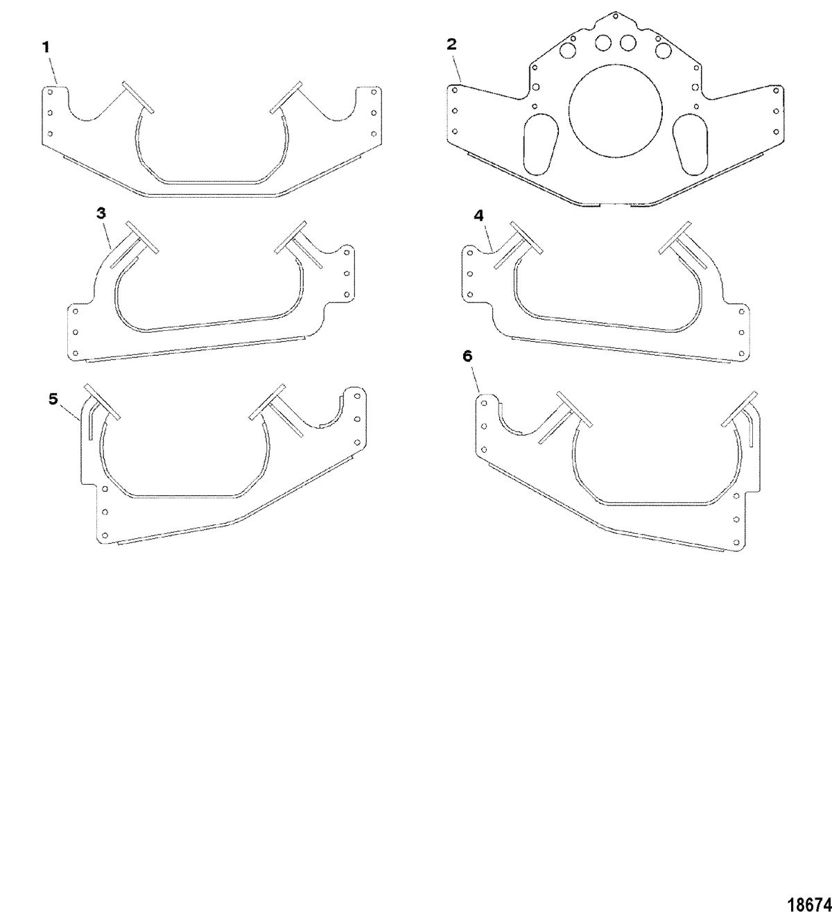 RACE STERNDRIVE 500 EFI Mount Plate-Engine