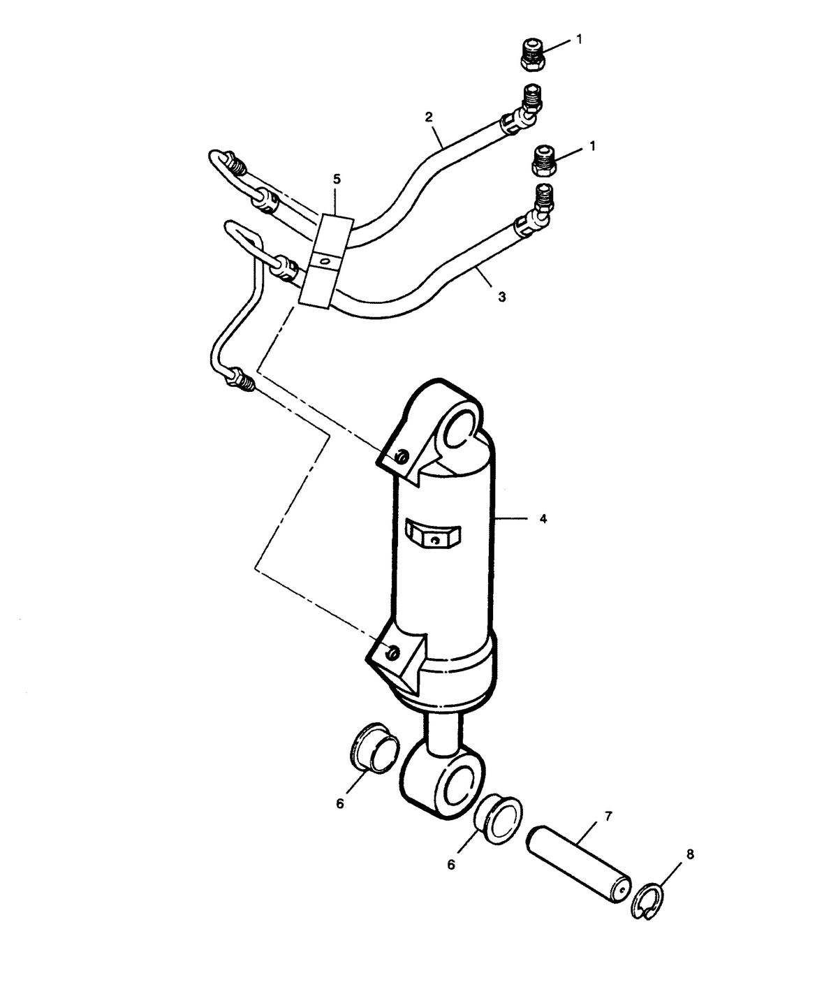 FORCE FORCE 1989 125 HP "A" MODEL L-DRIVE TRIM CYLINDER