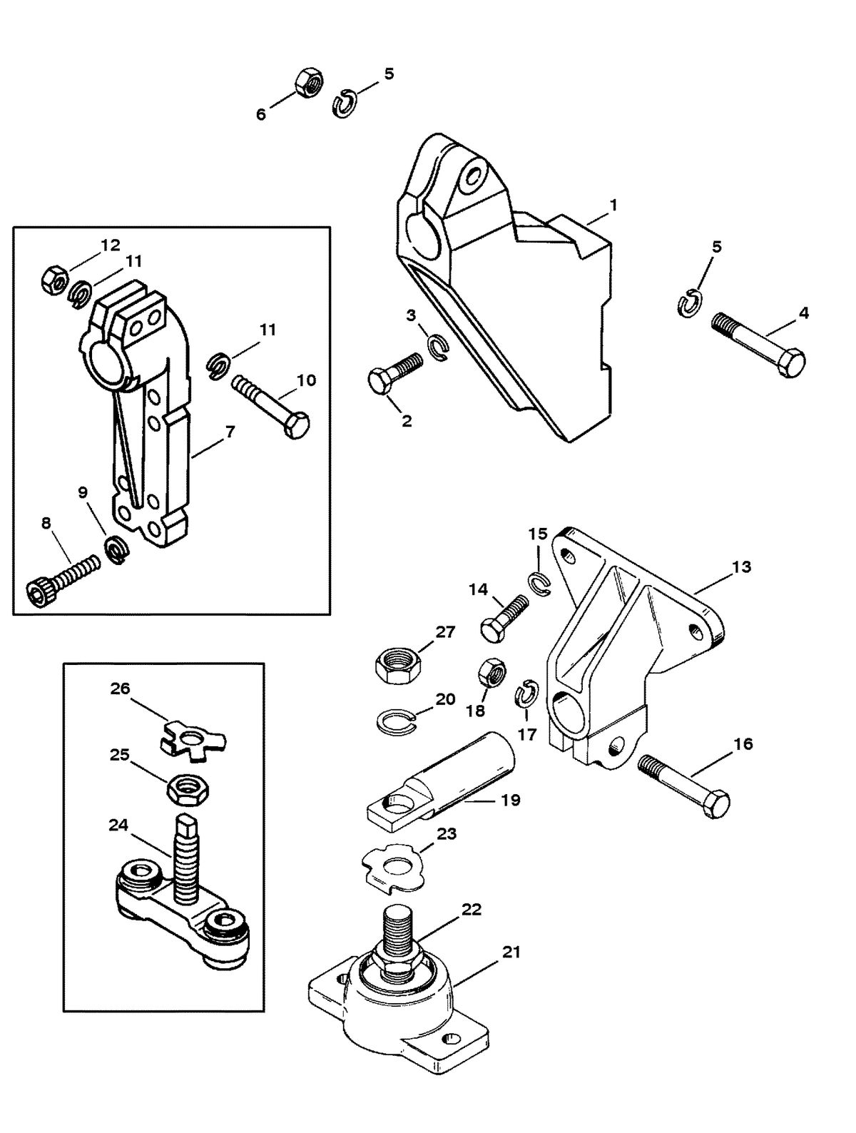 MERCRUISER 5.7L INBOARD ENGINE TRANSMISSION AND ENGINE MOUNTING