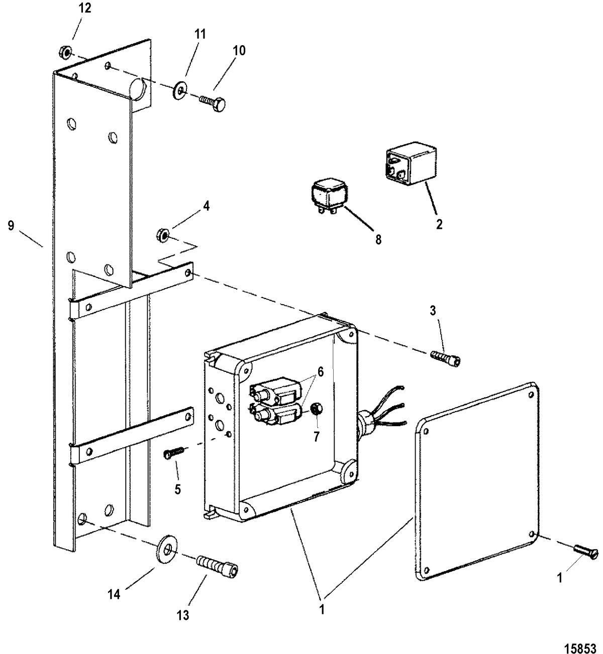 MERCRUISER CUMMINS/MERCRUISER DIESEL 4.2L 200/230 Electrical Box And Components