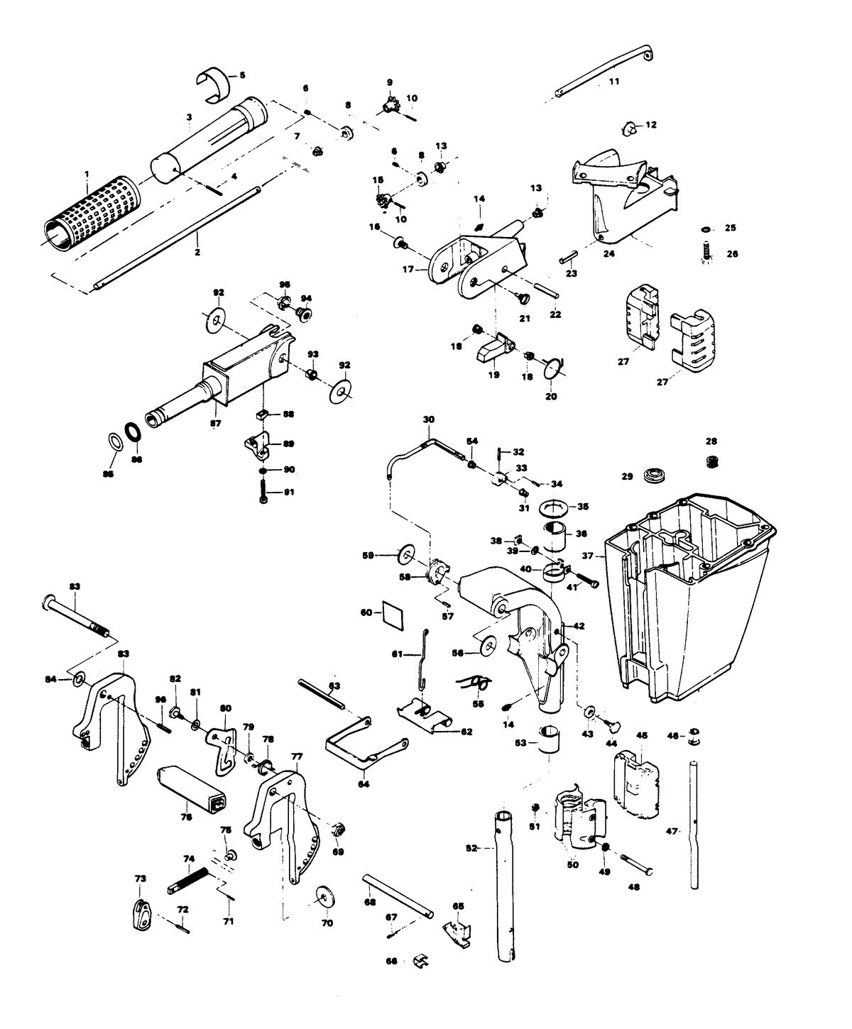 CHRYSLER 9.9 FURY 15 H.P. MOTOR LEG