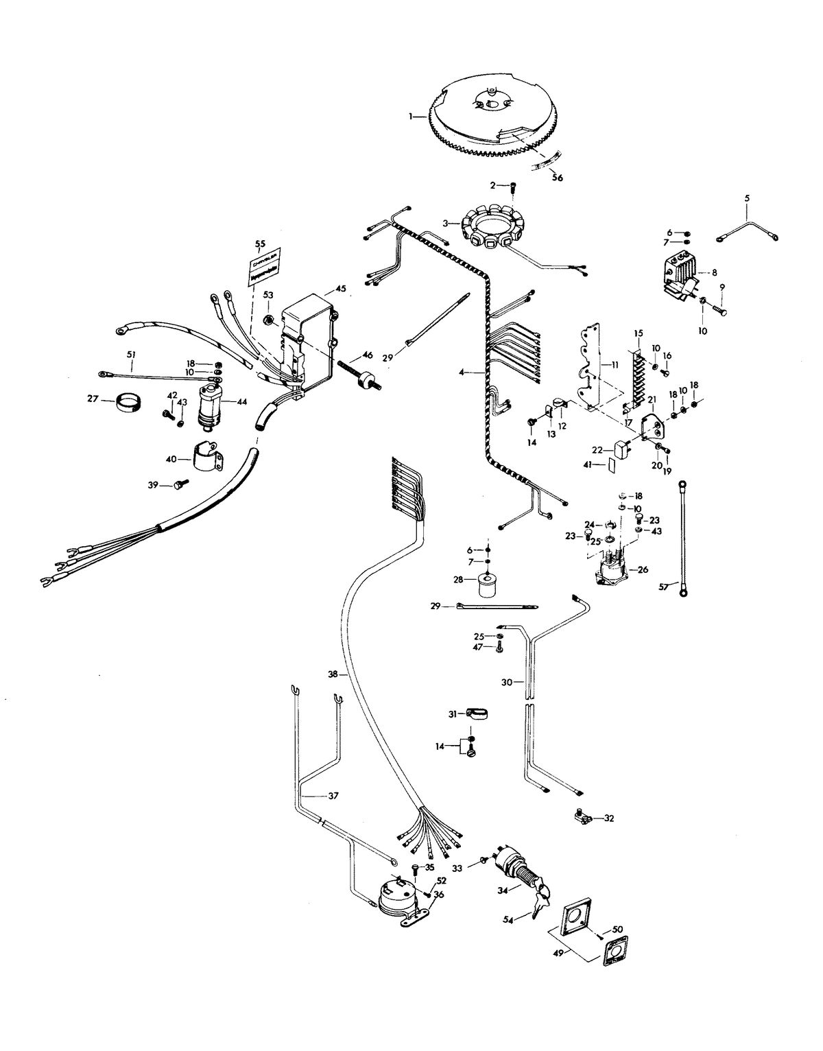 CHRYSLER 75 H.P. ELECTRICAL COMPONENTS