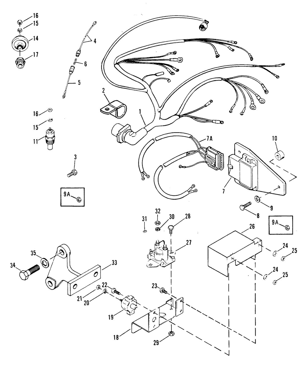 MERCRUISER 502 MAGNUM BRAVO ENGINE WIRING HARNESS, ELECTRICAL AND IGNITION