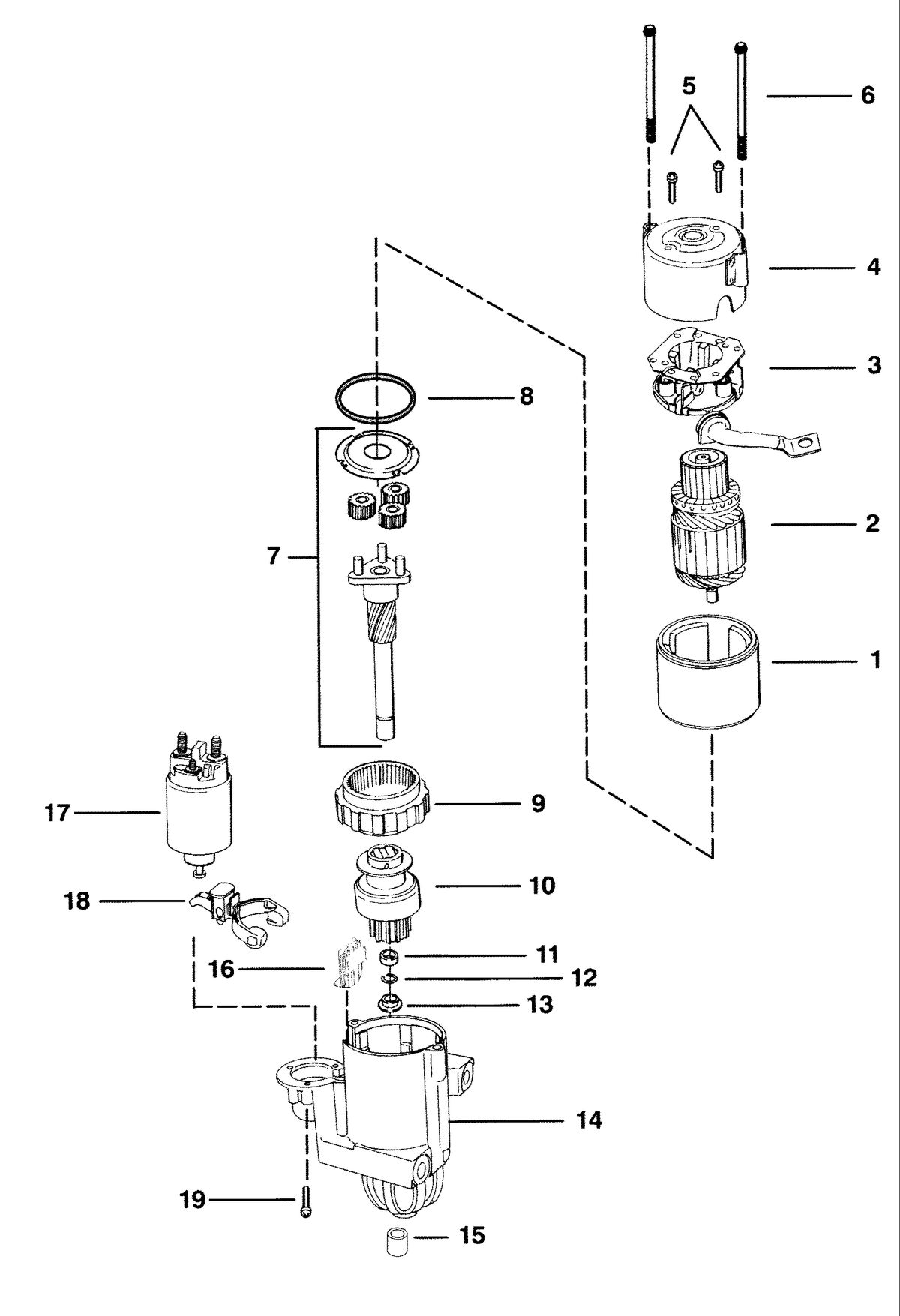 MERCRUISER 350 MAGNUM TBI TOURN SKI STARTER MOTOR