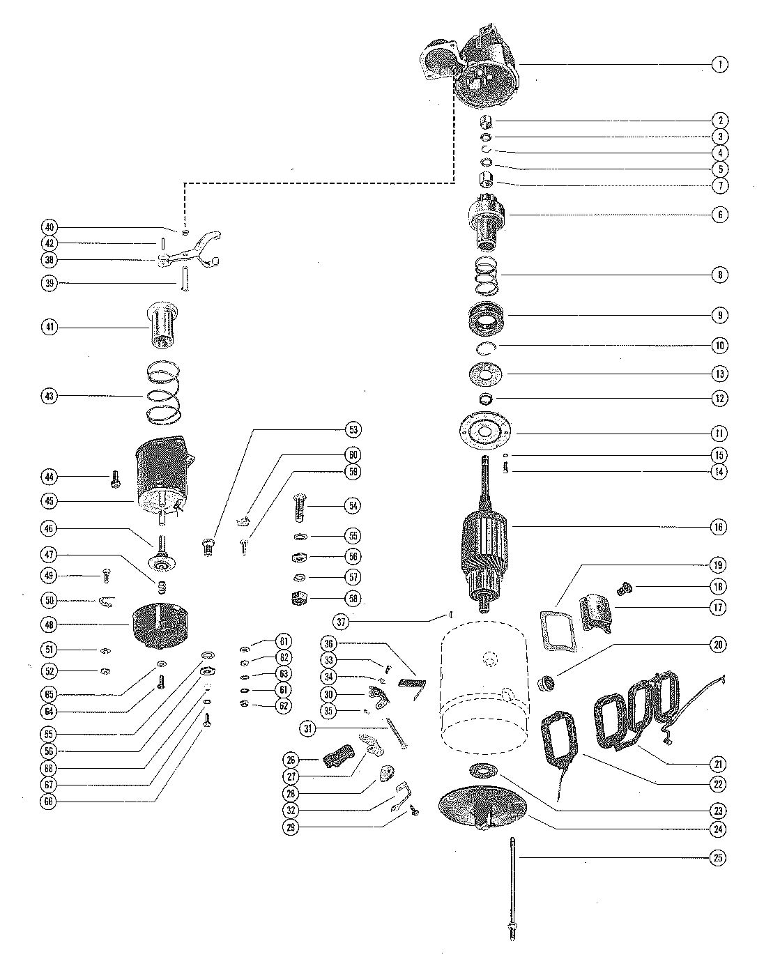 MERCRUISER 140 ENGINE STARTER MOTOR ASSEMBLY, COMPLETE (B-50-69863A1)