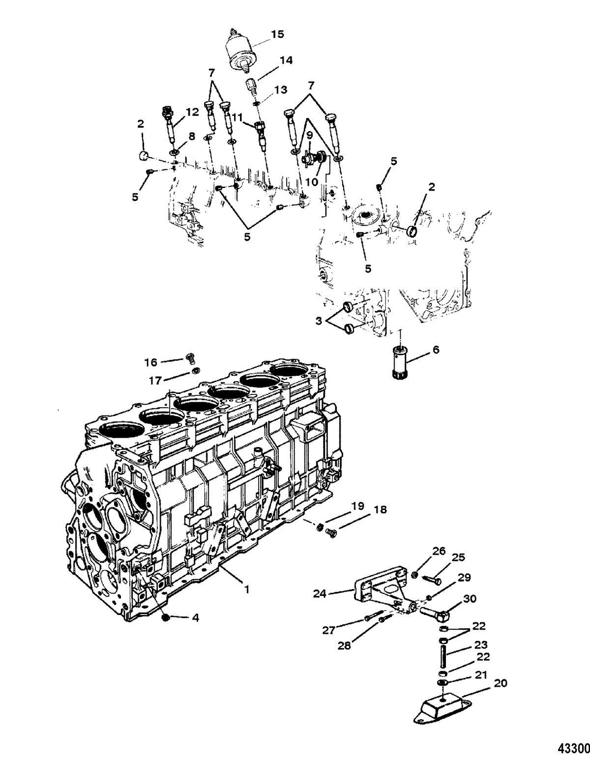 MERCRUISER D4.2L/220 IDI DIESEL Engine/Cylinder Block
