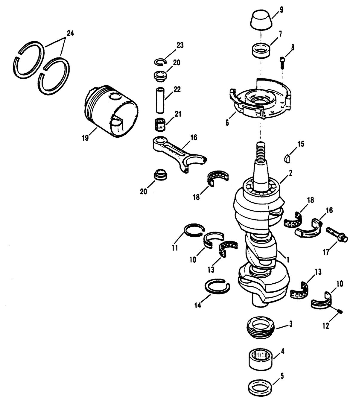 SPORTJET SPORT JET 90 CRANKSHAFT AND PISTON