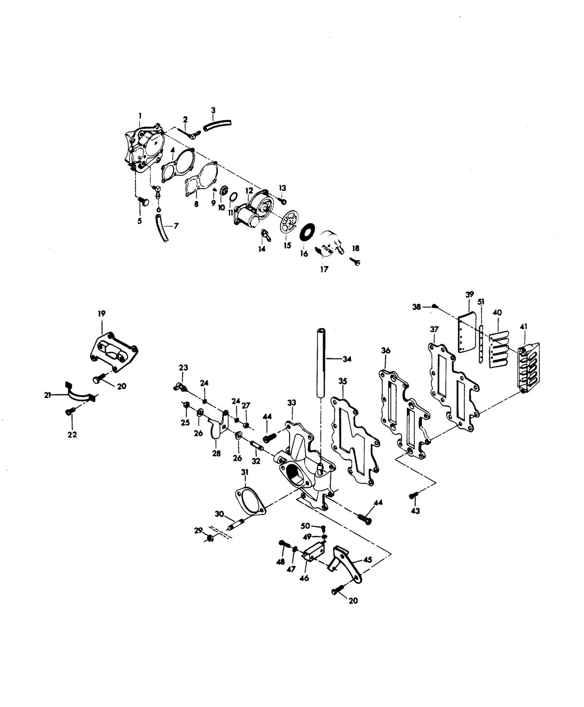CHRYSLER 115 H.P. FUEL PUMP AND REED PLATE