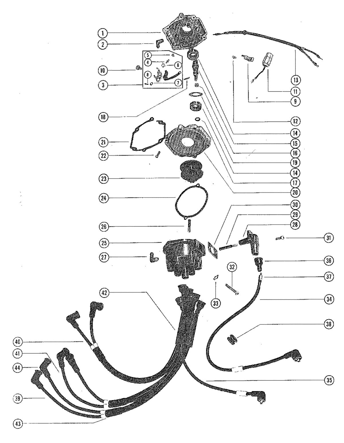 MERCURY MERC 800 DISTRIBUTOR ASSEMBLY, COMPLETE
