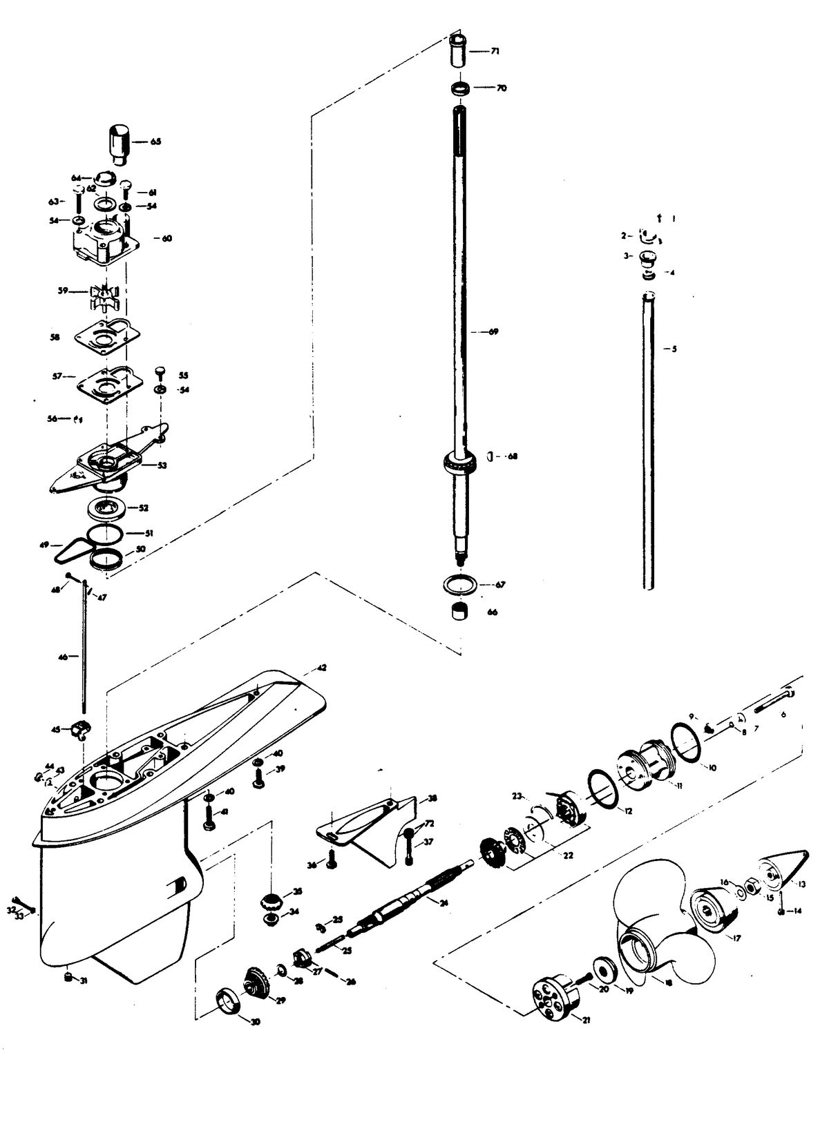 CHRYSLER 85 H.P. CHARGER GEAR HOUSING