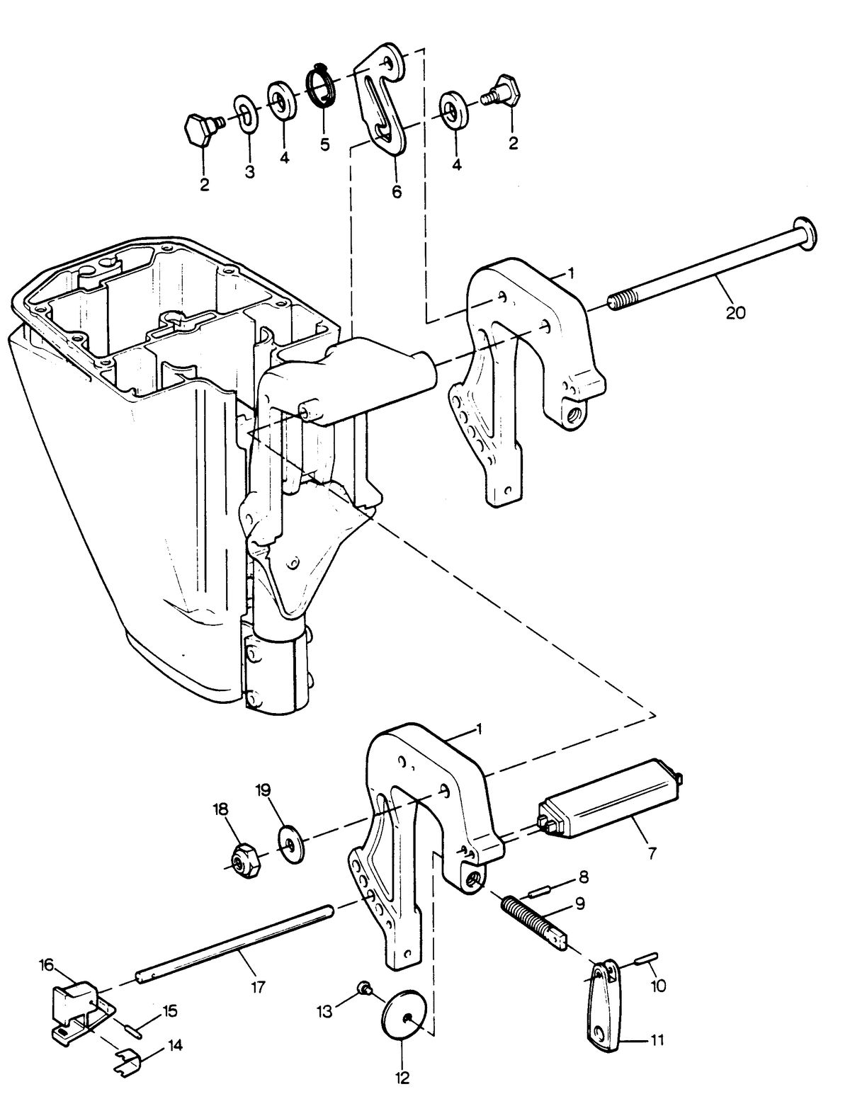 SEARS SEARS 15 H.P. STERN BRACKETS