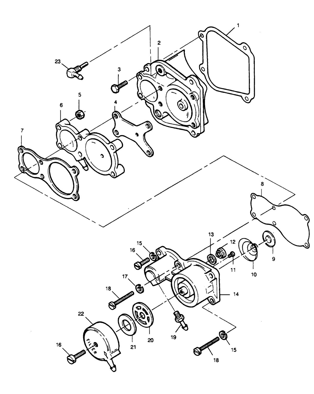 FORCE FORCE 1990 90 H.P. "A" MODEL L-DRIVE FUEL PUMP