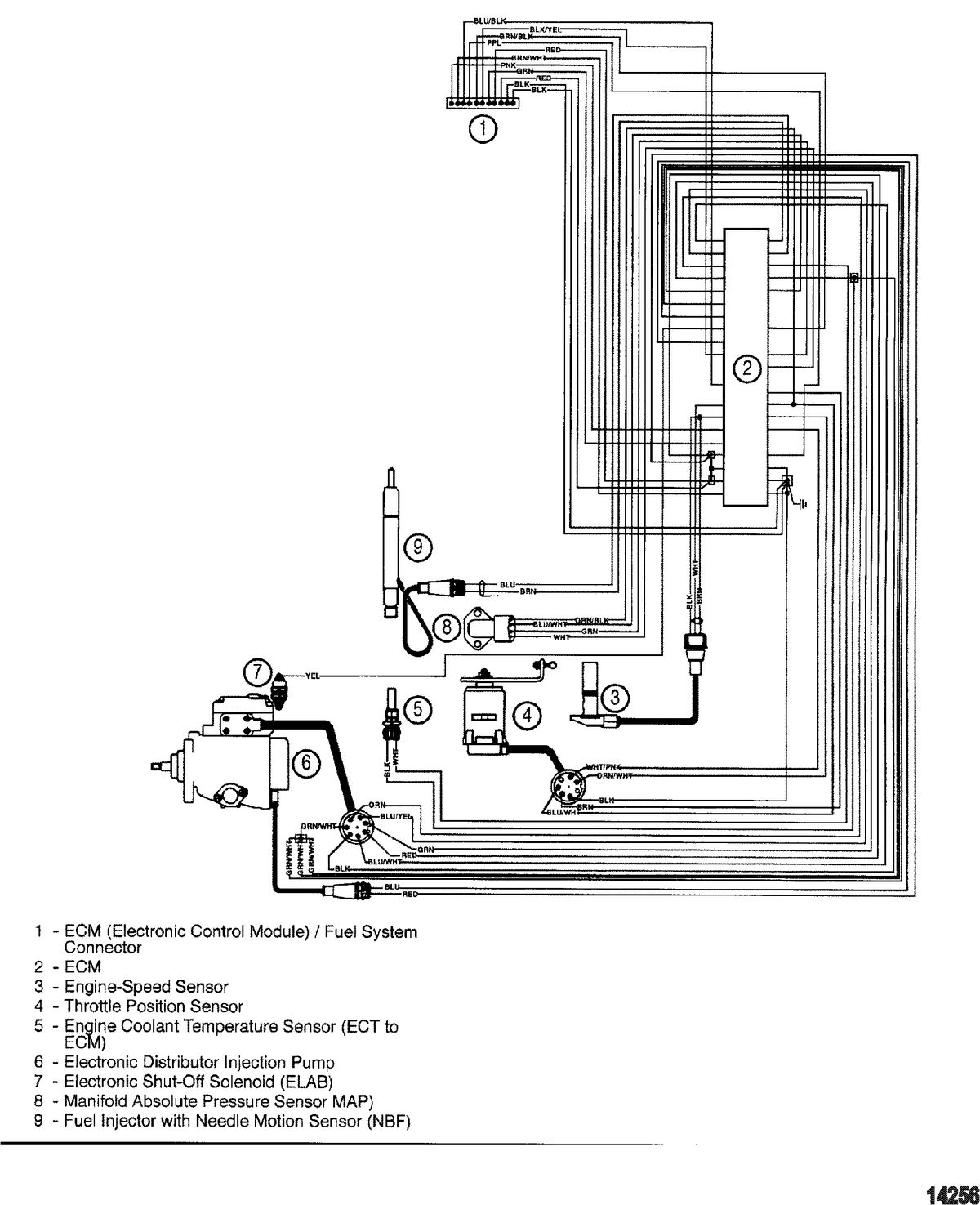 MERCRUISER CUMMINS/MERCRUSER DIESEL (2.8L/165) (4.2L/250) EDI Harness